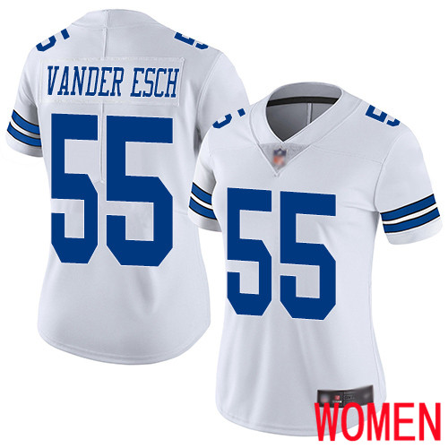 Women Dallas Cowboys Limited White Leighton Vander Esch Road 55 Vapor Untouchable NFL Jersey
